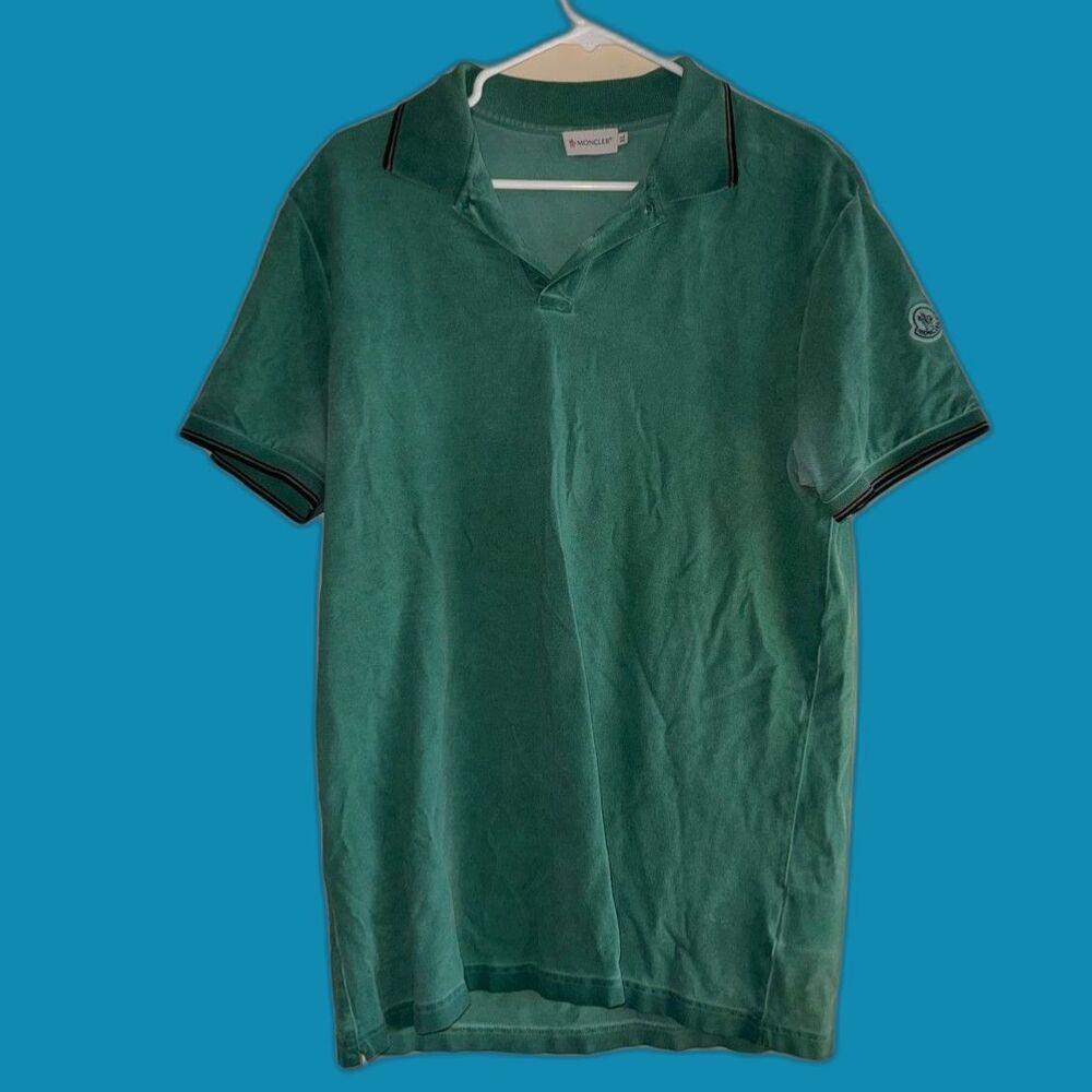 Vintage Moncler Magila Polo Shirt striped collar
